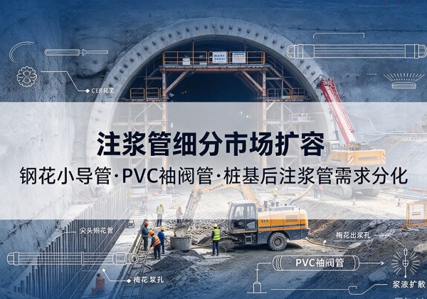府谷注浆管细分市场扩容，隧道钢花小导管、PVC 袖阀管、桩基后注浆管需求分化